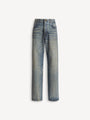 Jean loose en denim délavé Vintage blue