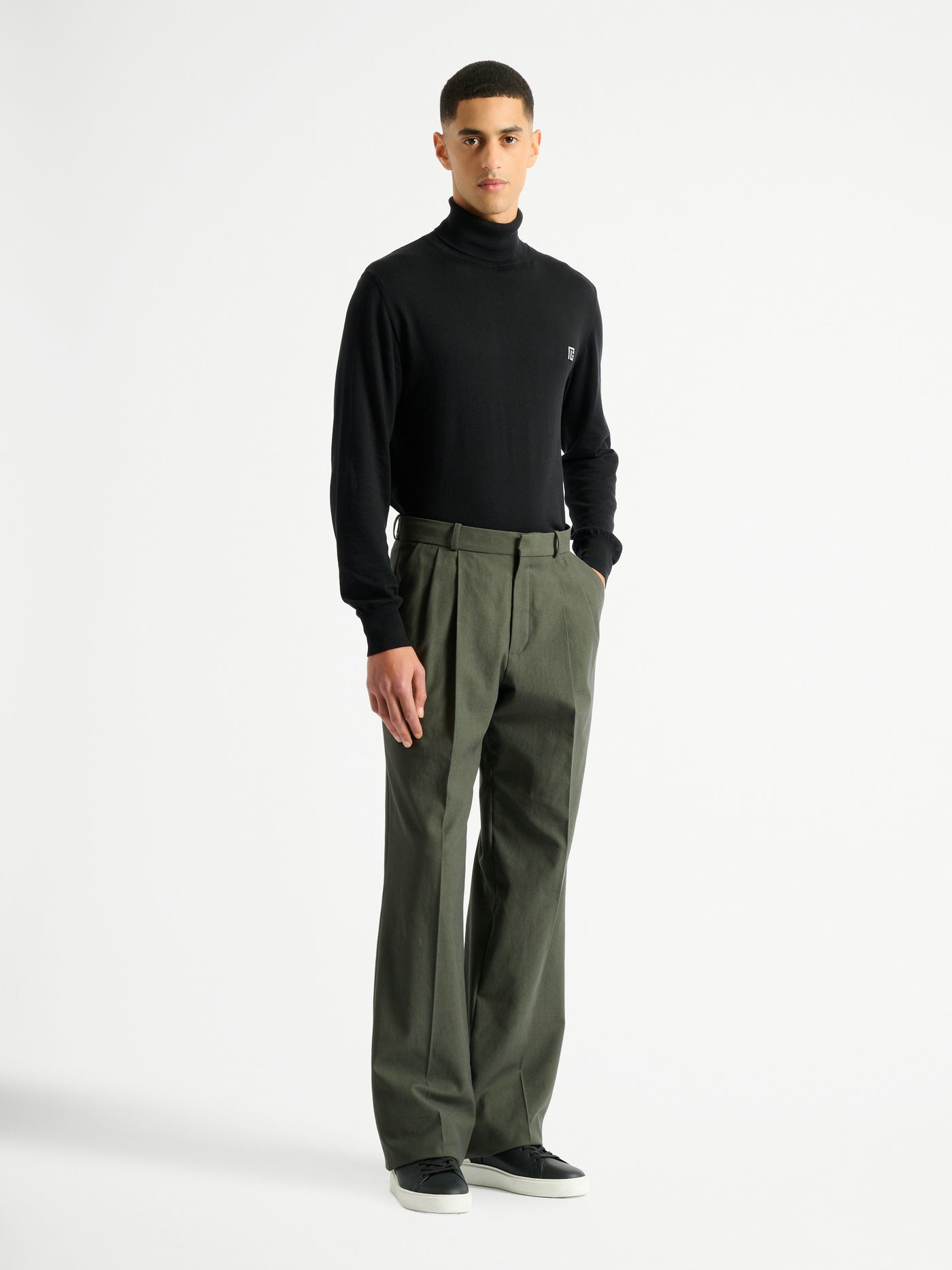 Pantaloni in serge di cotone
