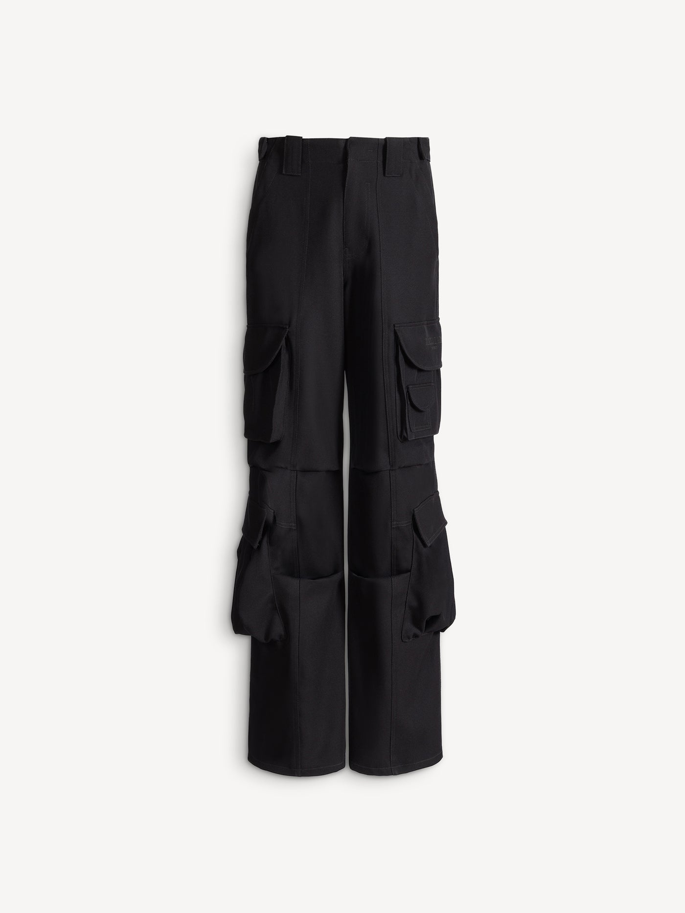Pantaloni cargo in serge di lana