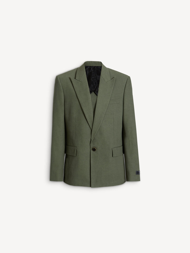 Veste 1 bouton en sergé de coton