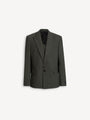 Chaqueta de 1 botón de sarga de algodón
