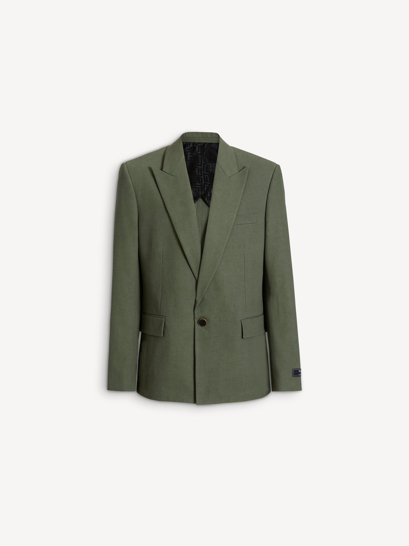 Cotton twill 1-button jacket