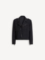 Veste biker en tweed
