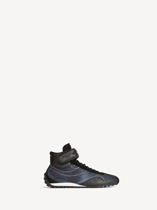 Baskets Racing Mid-Top en nylon et cuir