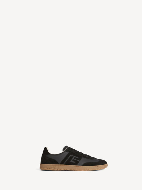 Baskets Balmain Swan en cuir suédé et lisse