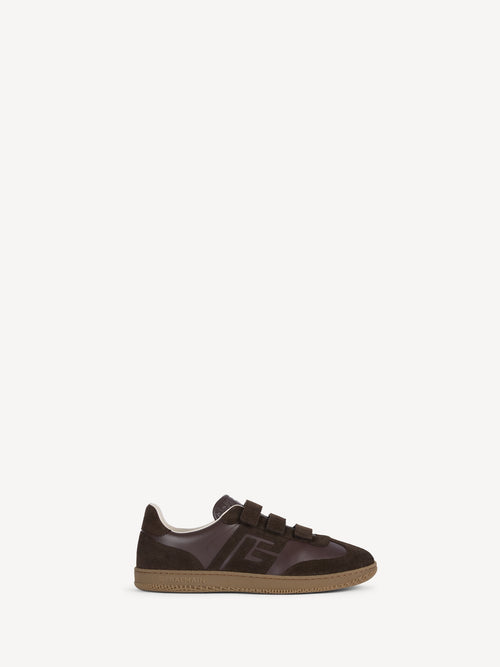 Balmain Swan trainers in smooth leather and suede