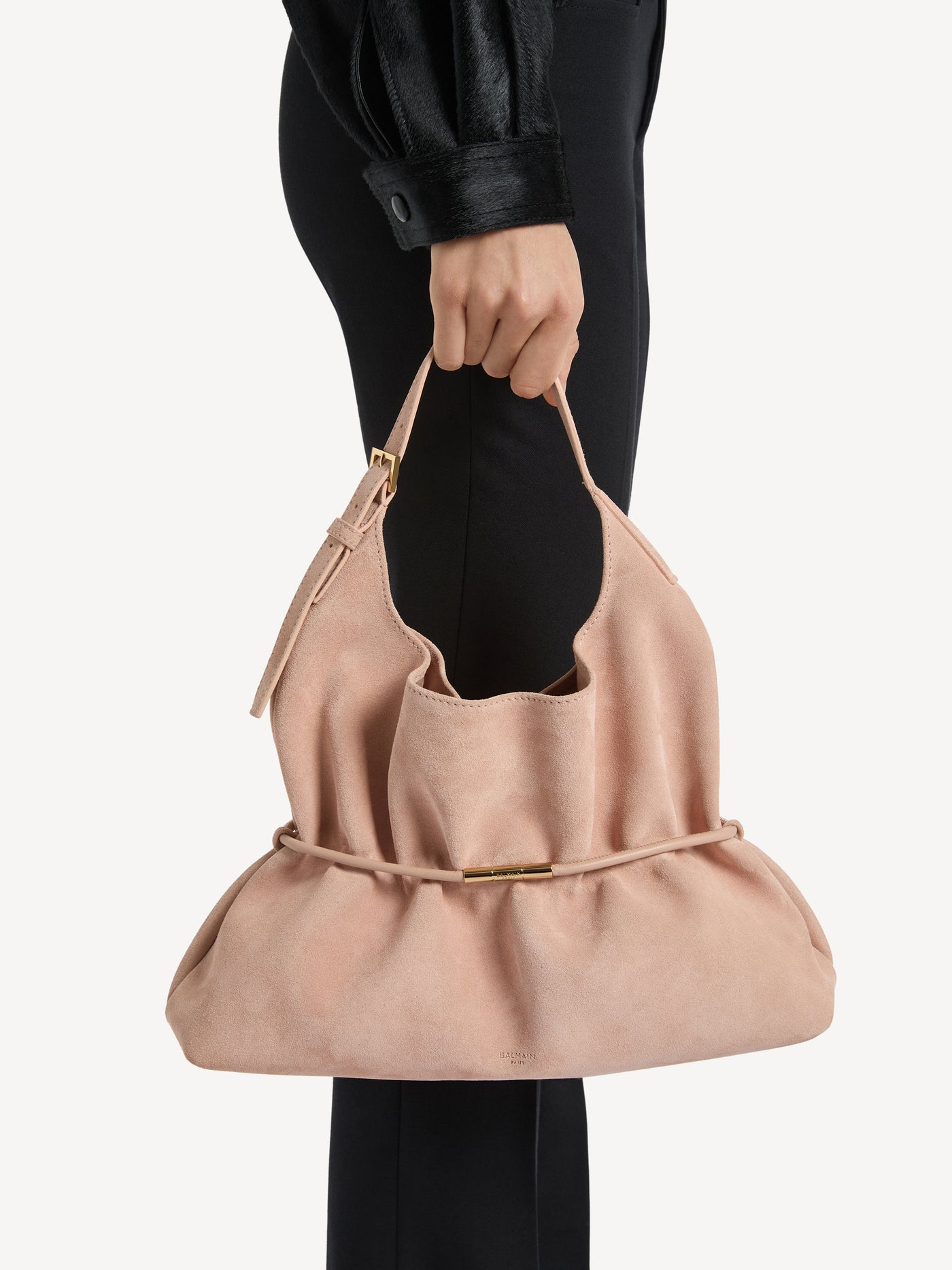 Borsa SPHYNX Media in pelle scamosciata