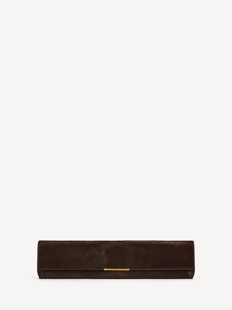 LONG CLUTCH bag in pony-effect leather