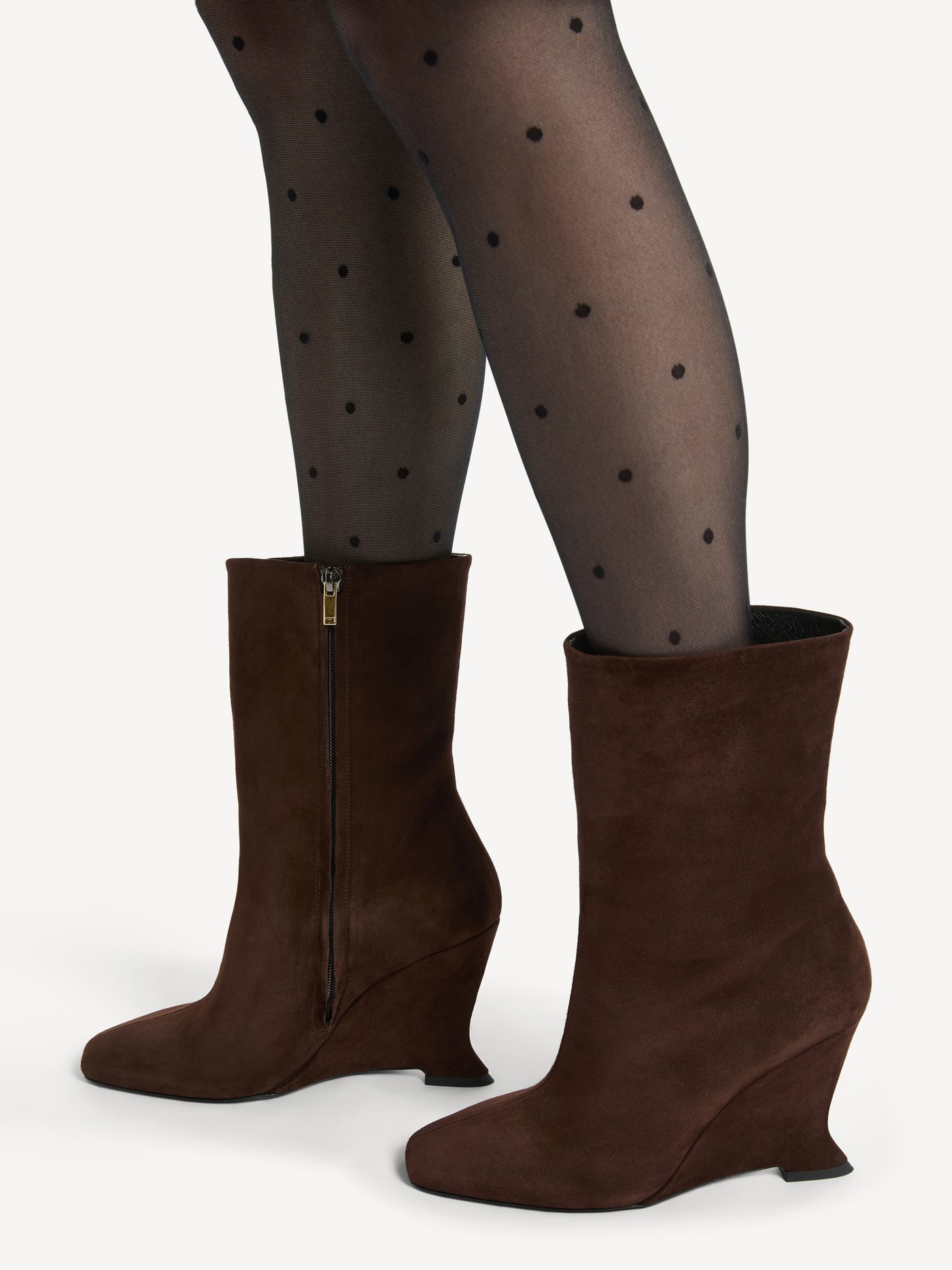 Stiefeletten Wedge aus Wildleder