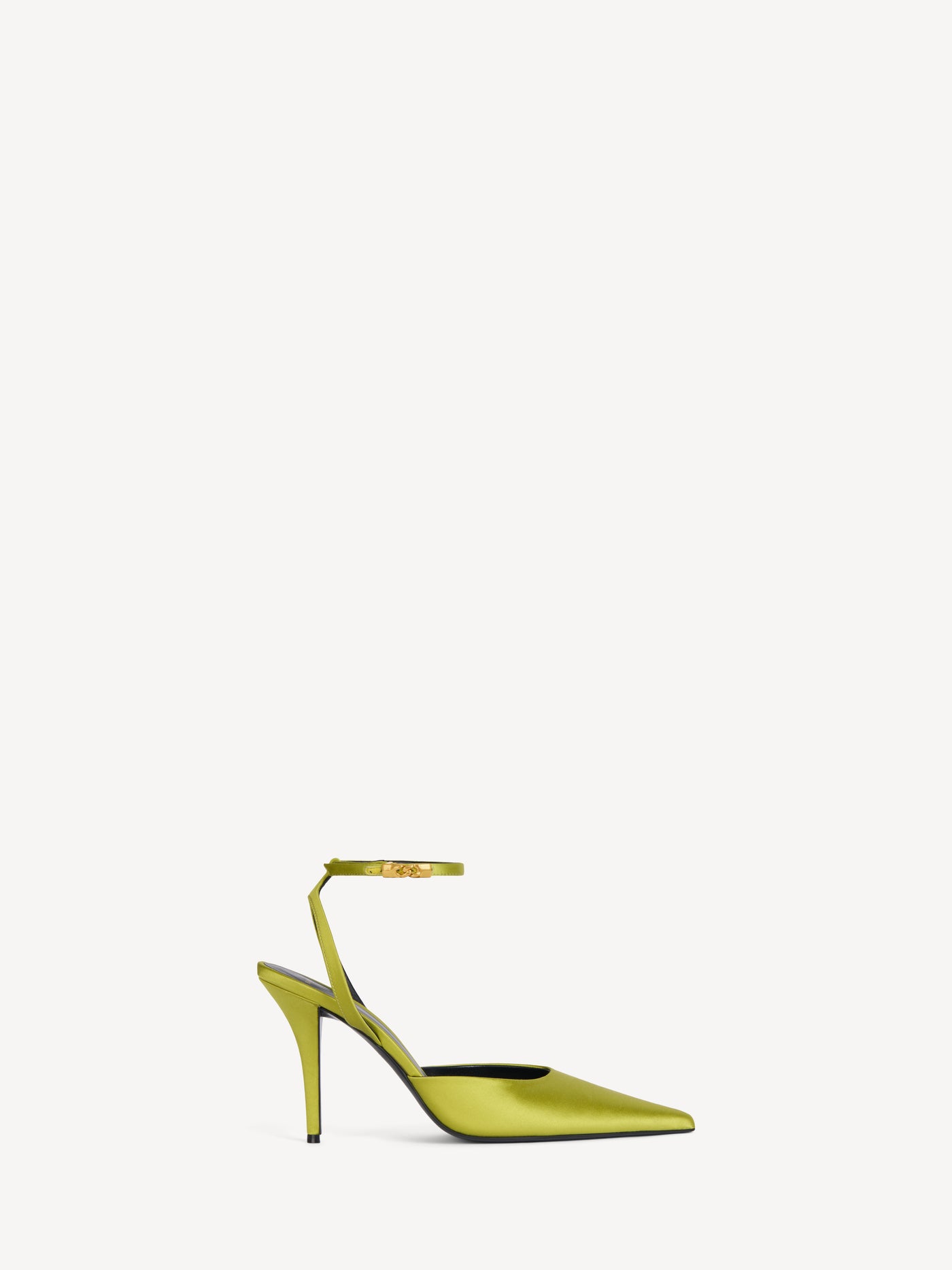 Pumps mit Riemchen aus Satin