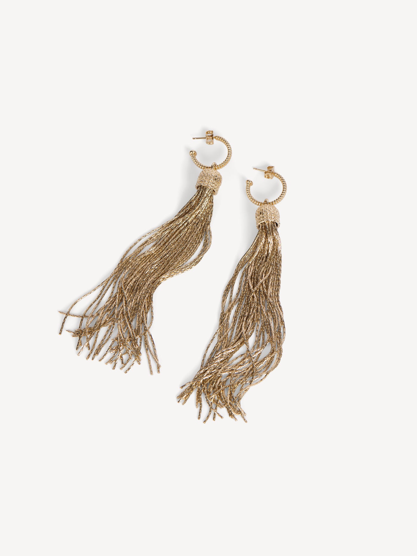 Brass tassel earrings