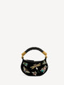 Ebene Insect Mini-Tasche aus besticktem Samt