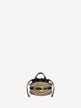 Shuffle Mini-Tasche aus Bast und Glattleder