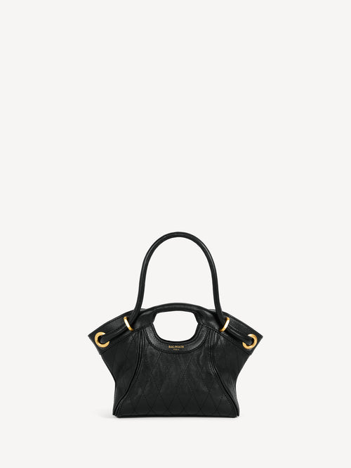 Bolso Cabas Tote Small de piel lisa con pespuntes