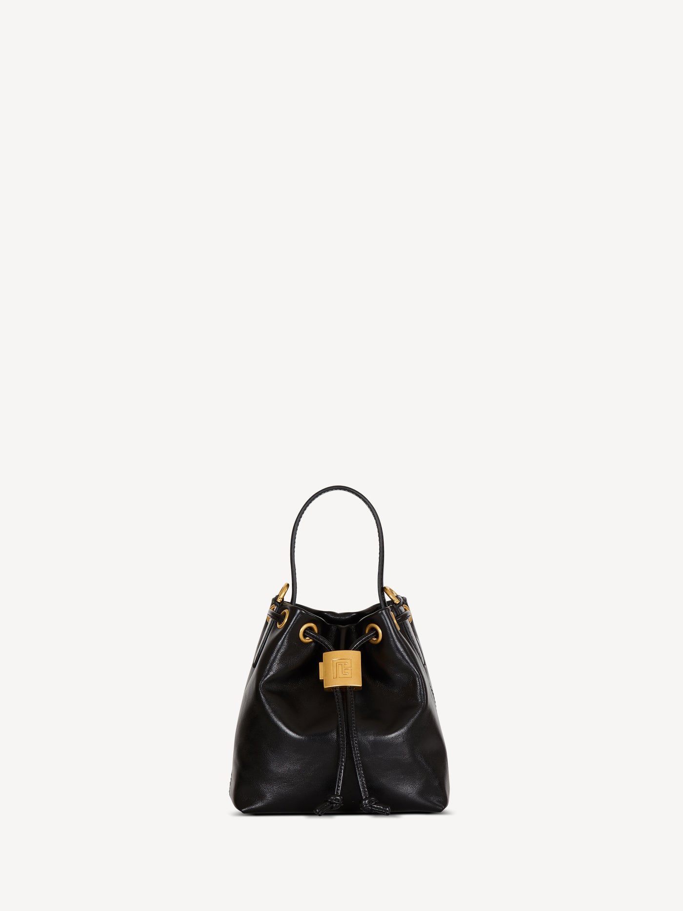 Mini Pulse Bucket Tasche aus Glattleder