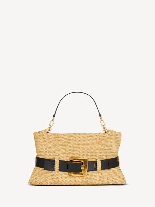 Medium Anthem bag in smooth leather and crochet
