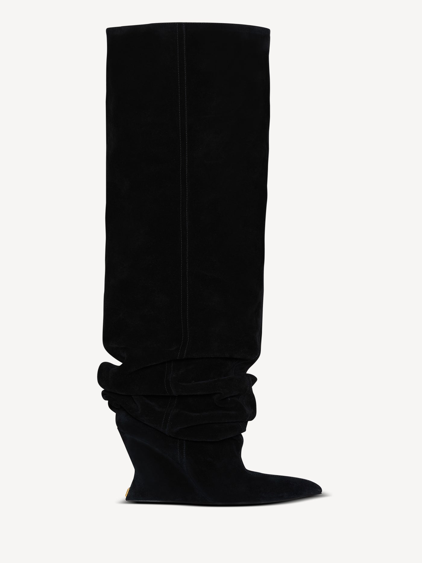 Wedge Overknee-Stiefel aus Wildleder