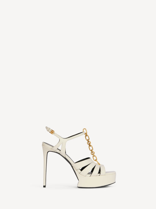 Sandali Sync con plateau in pelle liscia