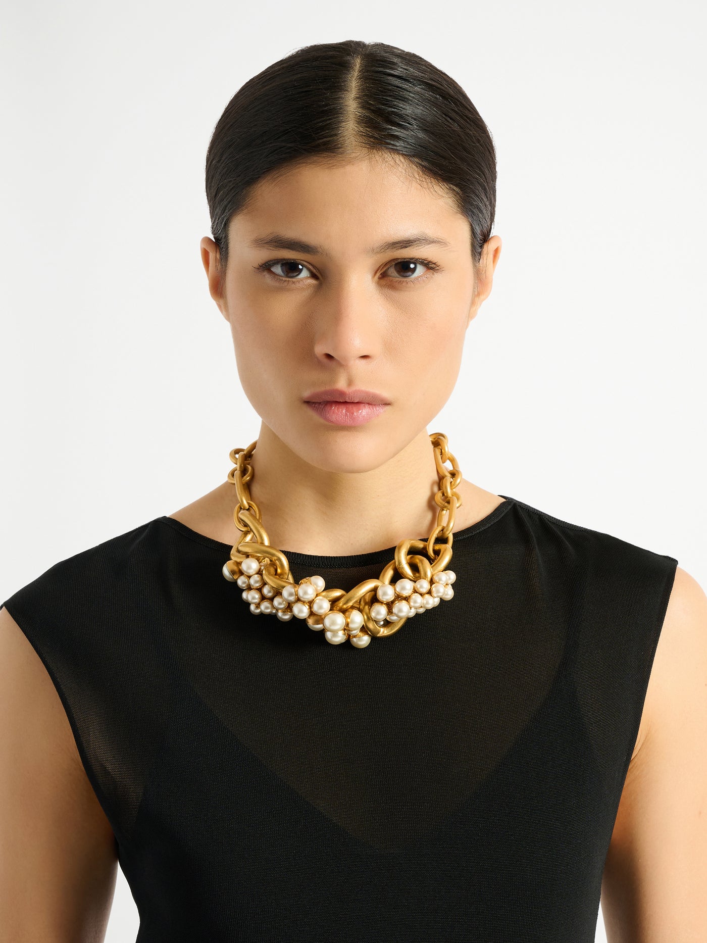 Collier Sync en laiton et perles