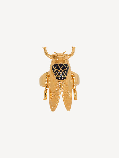 Insect Ring aus Messing und Emaille