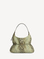 SPHYNX medium bag in python-effect suede