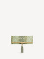 Ophir chain pouch in python-effect suede