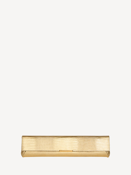 Tasche Long Clutch aus strukturiertem Metallic-Leder