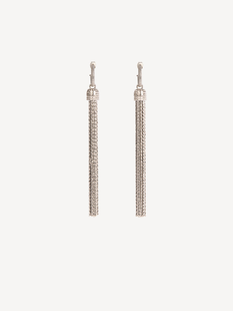 Brass tassel earrings