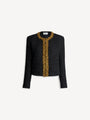 Embroidered tweed jacket