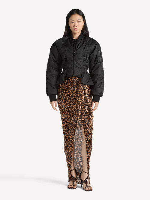 Signature bomber jacket in nylon