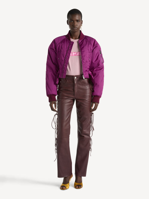 Signature bomber jacket in nylon