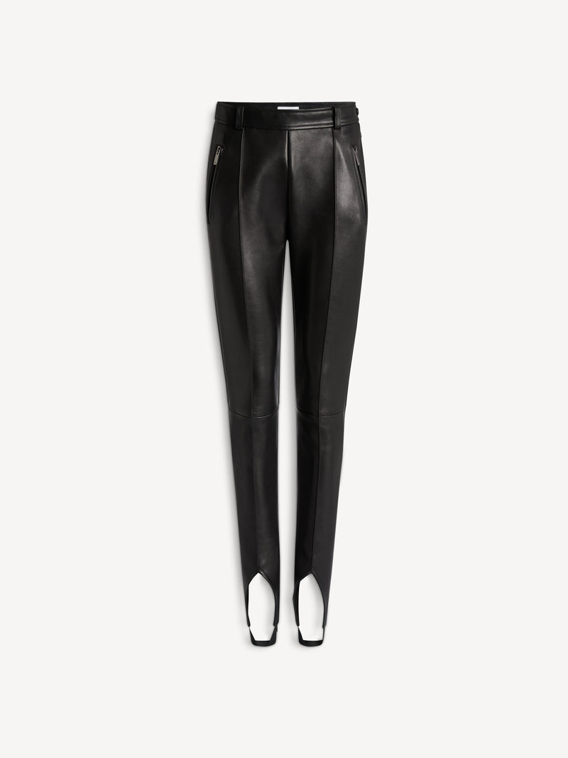 Pantalon fuseau en cuir d'agneau
