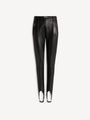 Lambskin trousers with stirrup