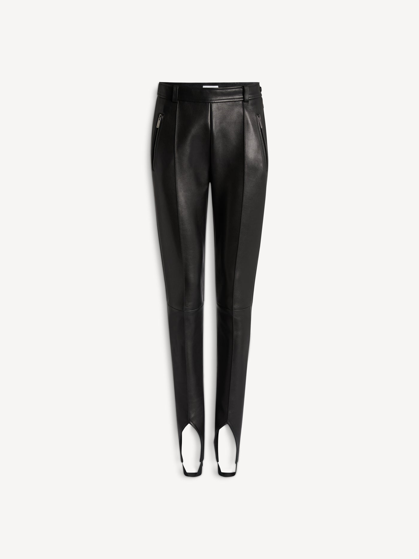 Pantaloni fuseau in pelle d’agnello