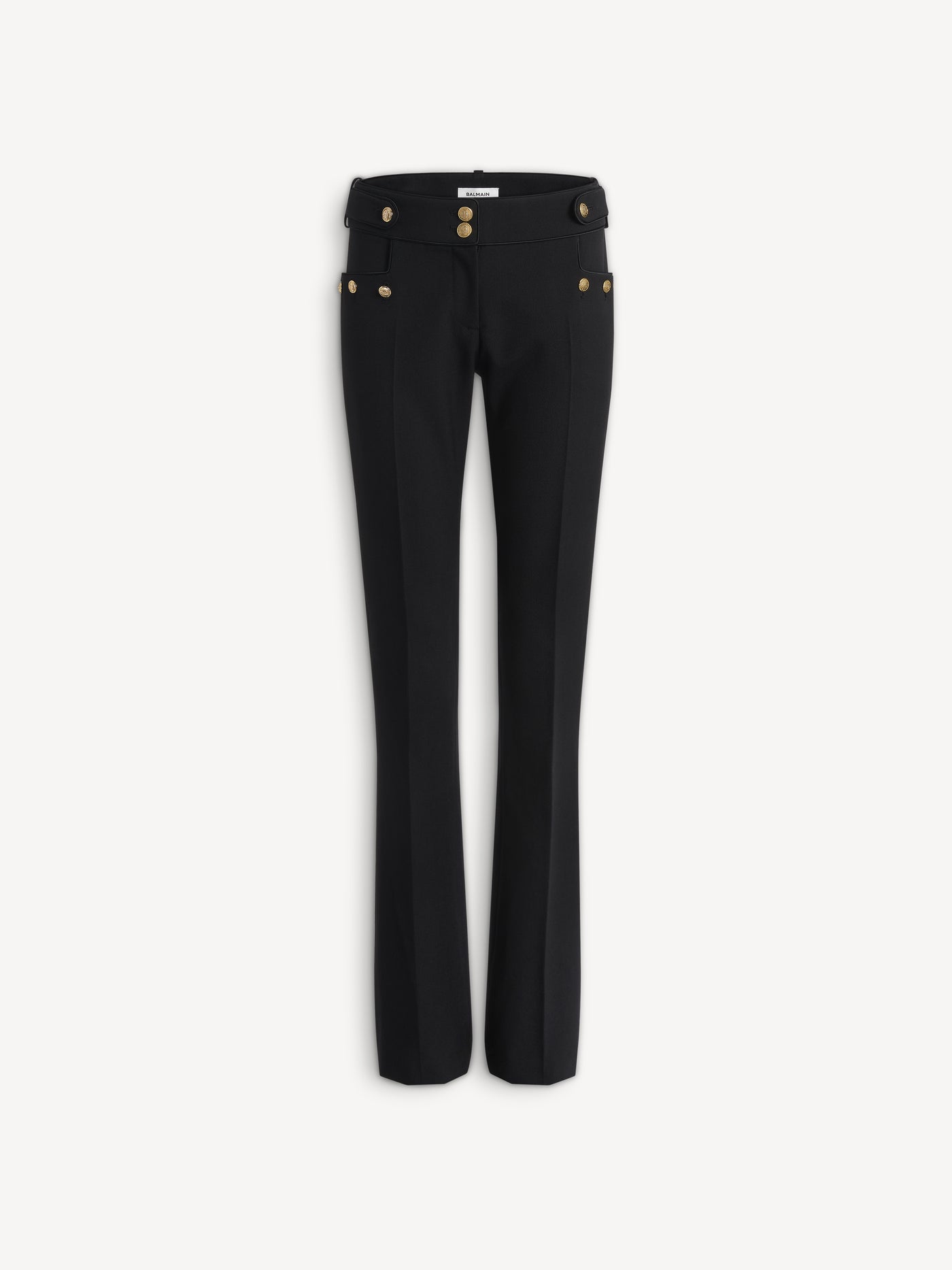 Pleated wool gabardine trousers