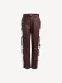 Pantaloni con lacci in pelle