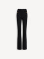 Pantalon taille haute en punto milano