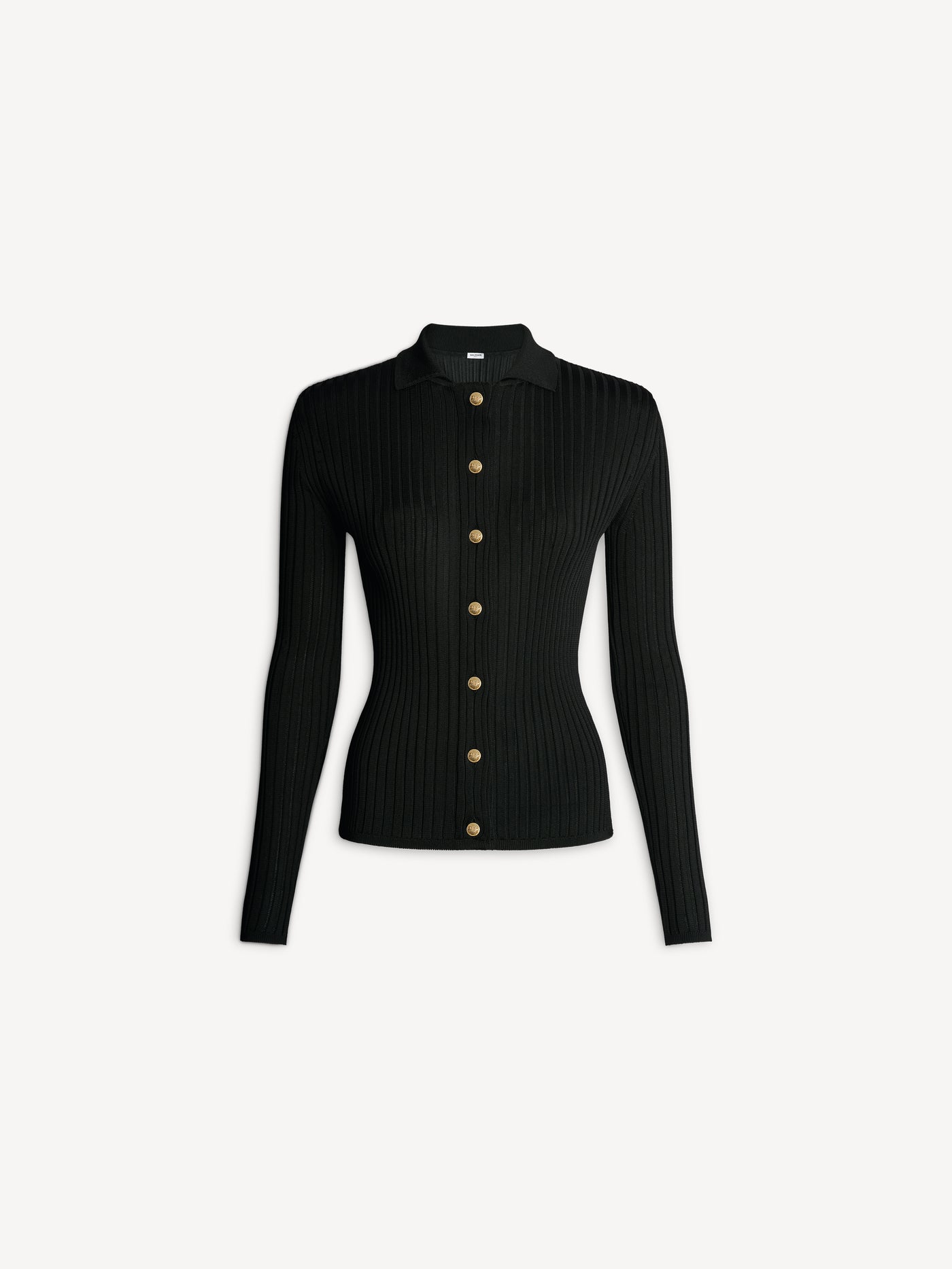Feine gerippter, geknöpfter Cardigan