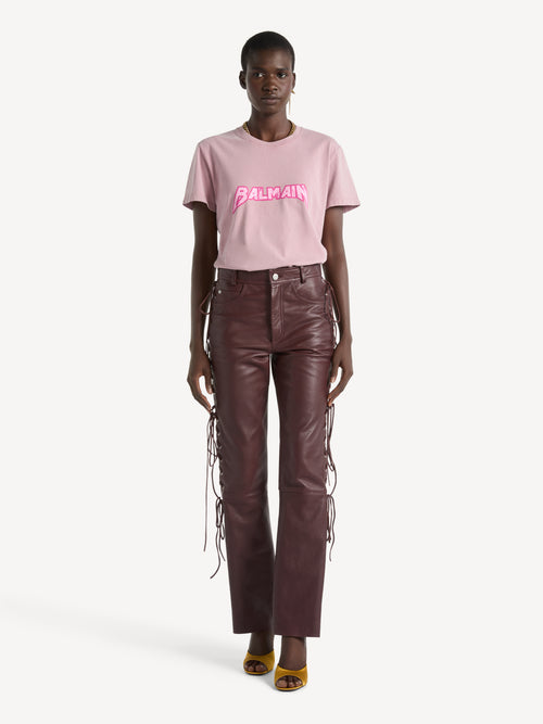 T-shirt with Balmain Band print