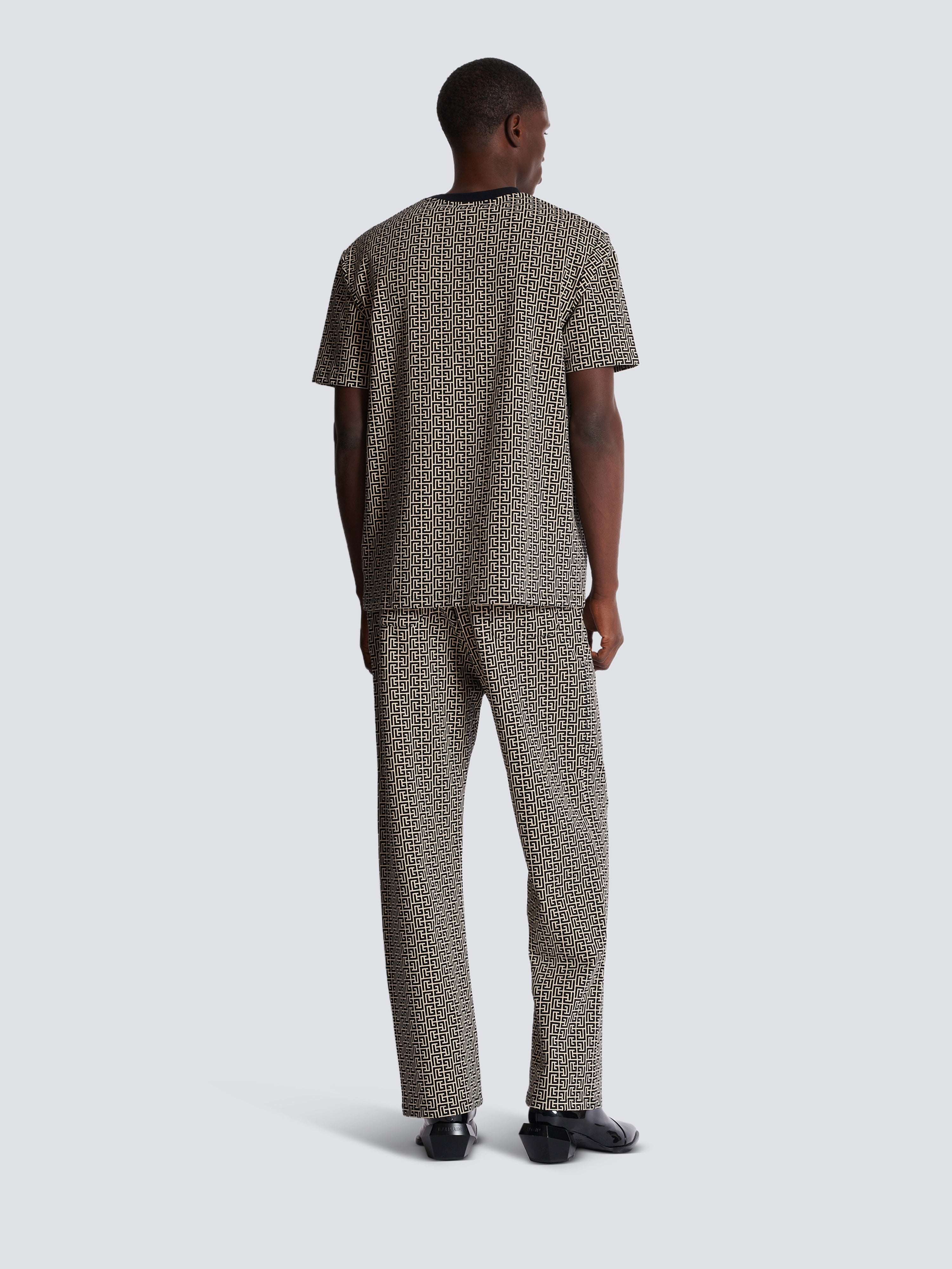 BALMAINTシャツ PB Labyrinthe モノグラムジャカード Tシャツ 黒 - メンズ | BALMAIN