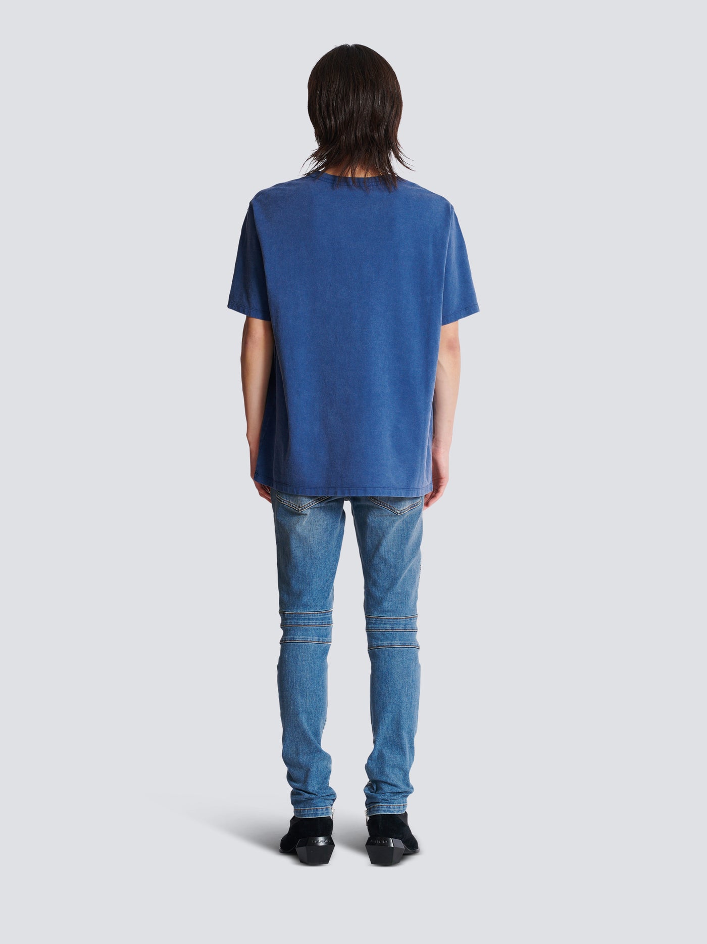 Loose T-shirt with vintage Balmain embroidery