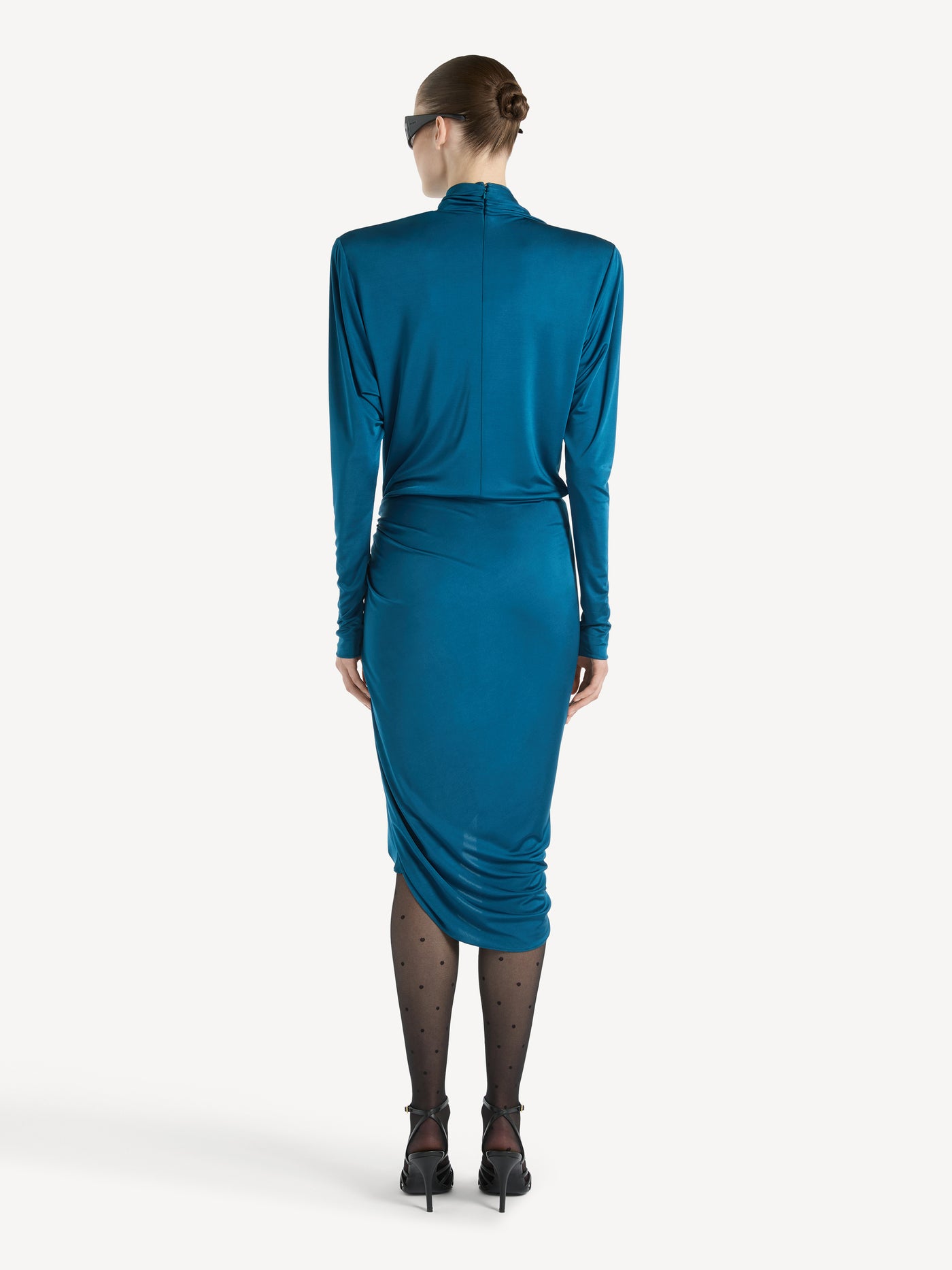 Draped flowing jersey dress