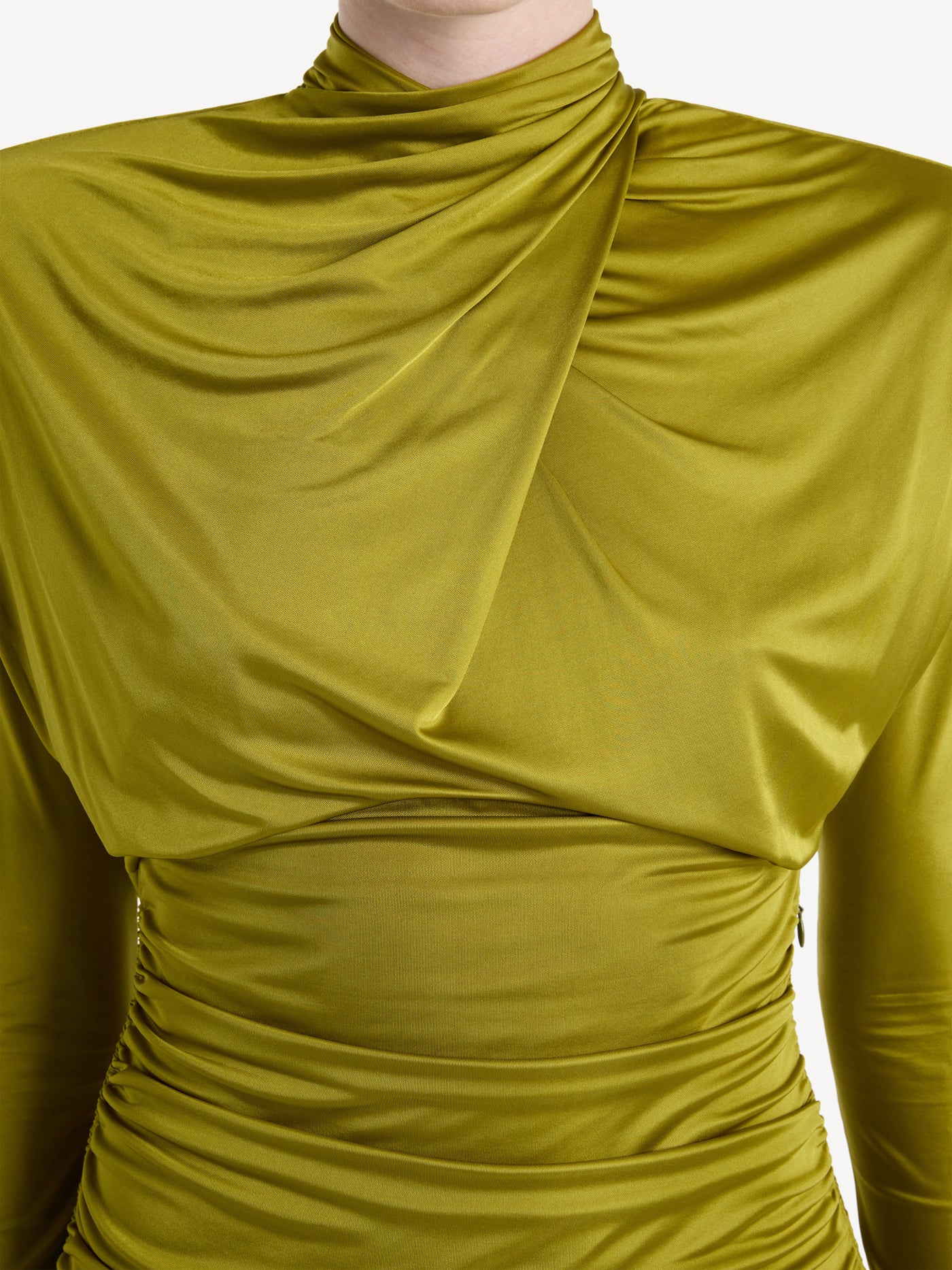 Robe drapée en jersey fluide