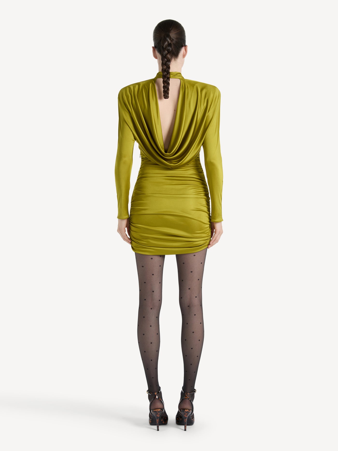 Robe drapée en jersey fluide