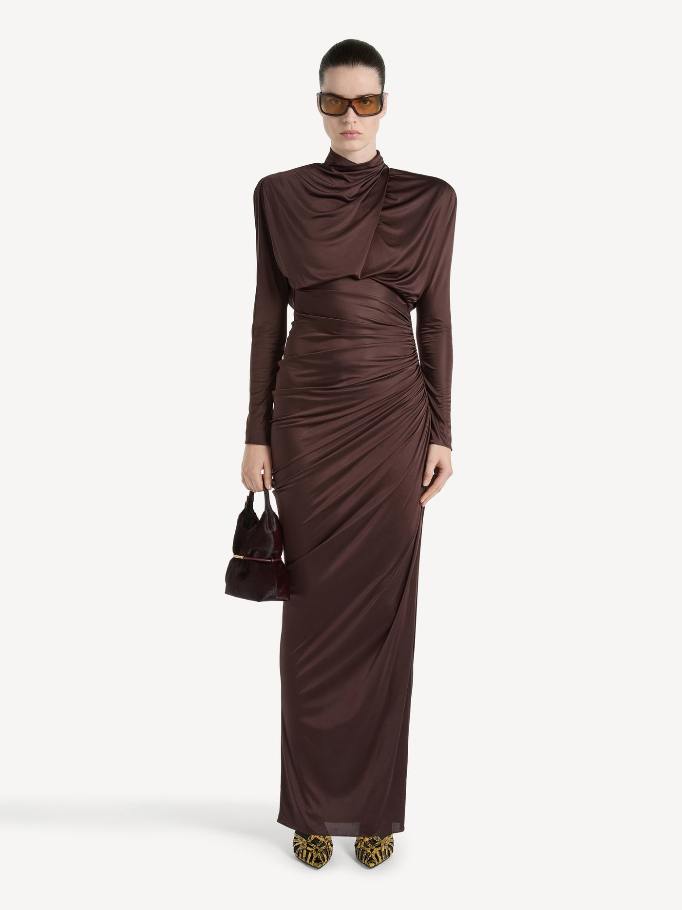 Robe longue en jersey fluide