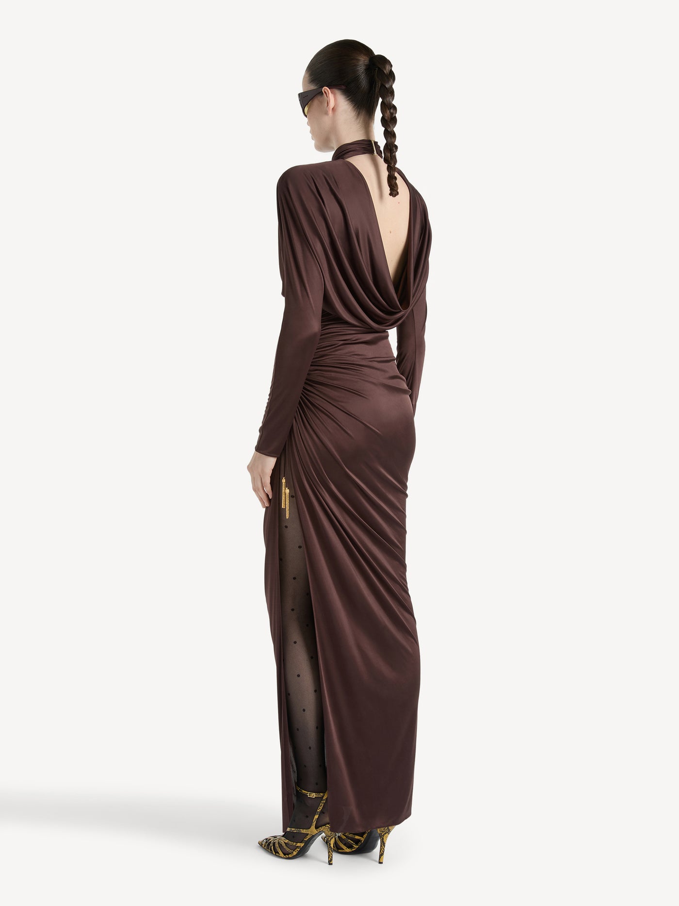 Robe longue en jersey fluide