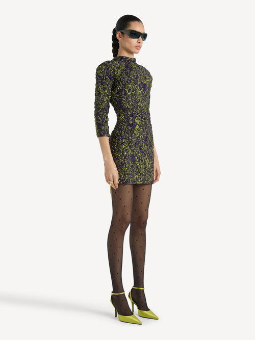 Cloqué jacquard dress