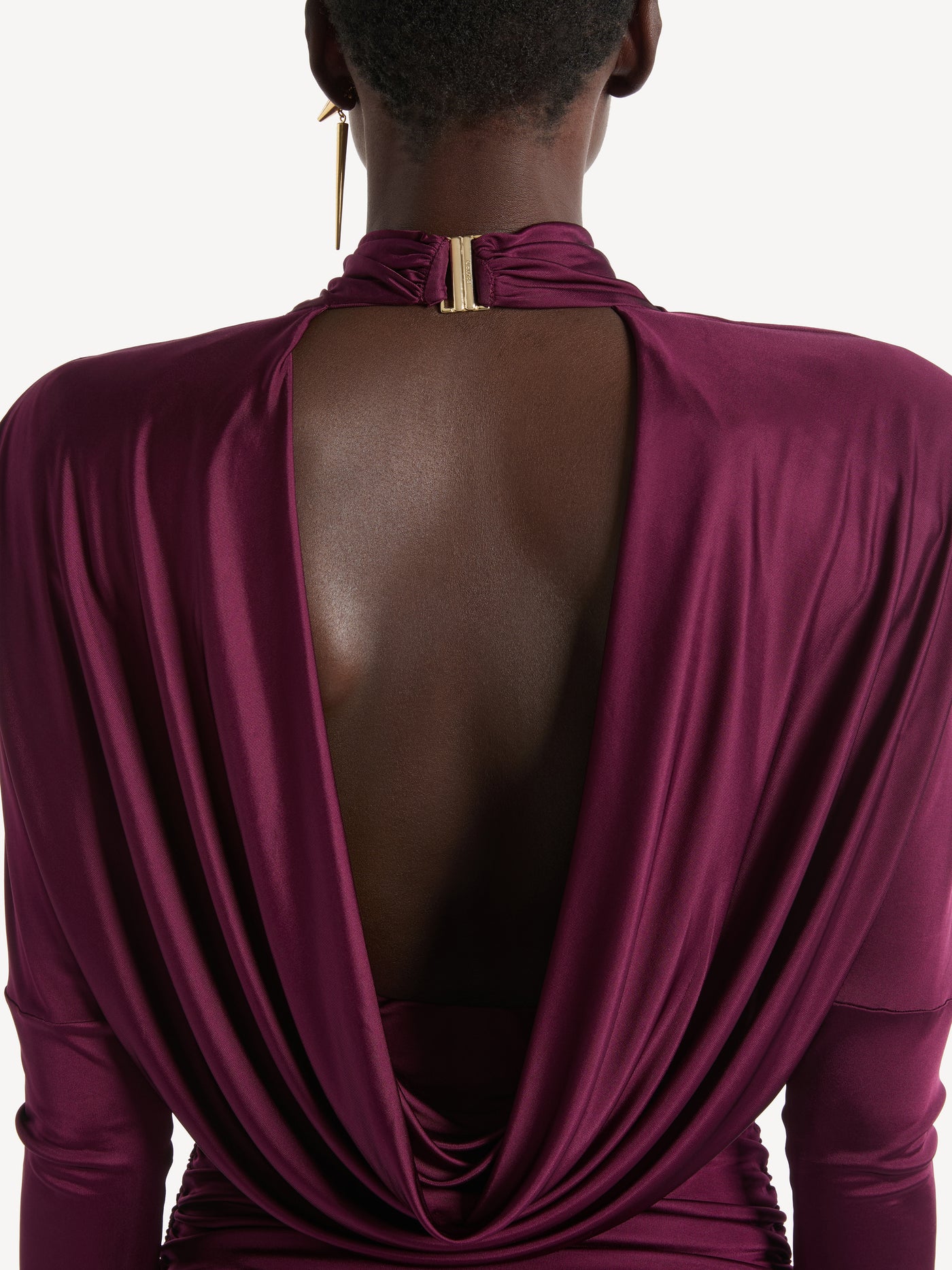 Draped flowing jersey dress