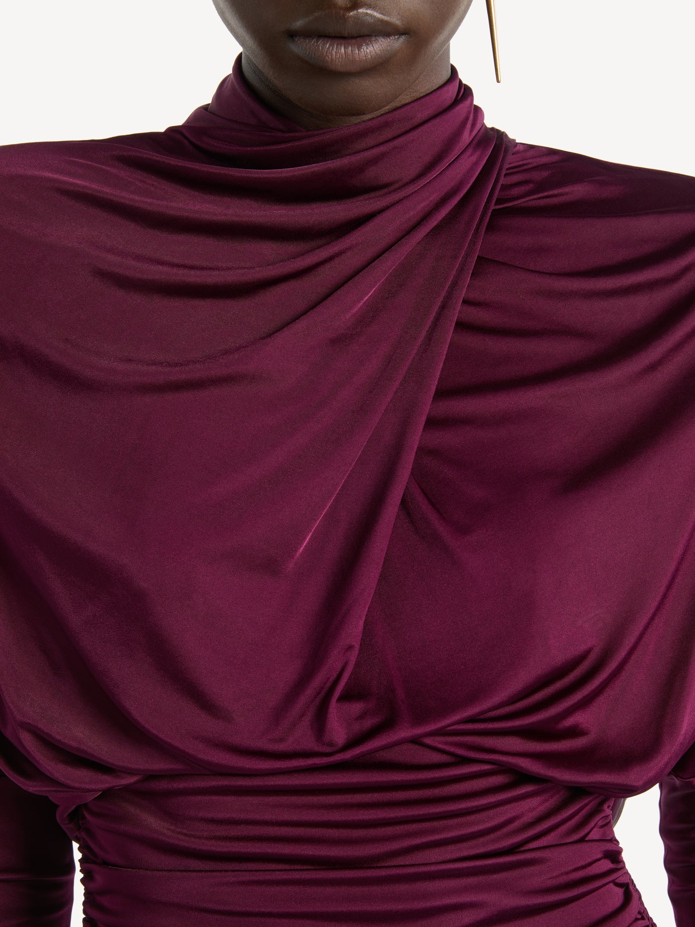 Draped flowing jersey dress