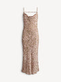 Velvet jacquard dress with spaghetti straps